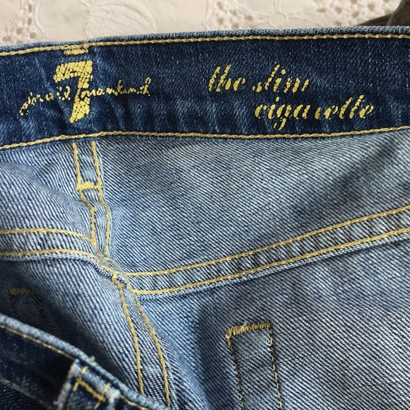 •7 for all Mankind Low Rise Slim Cigarette Jeans• - Picture 4 of 4